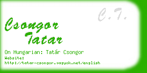 csongor tatar business card