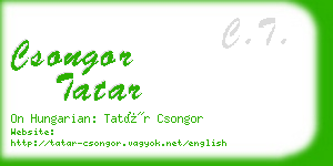csongor tatar business card